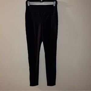 Athleta Delancey Moto Tight Women’s Leggings Black Zip Ankle Medium